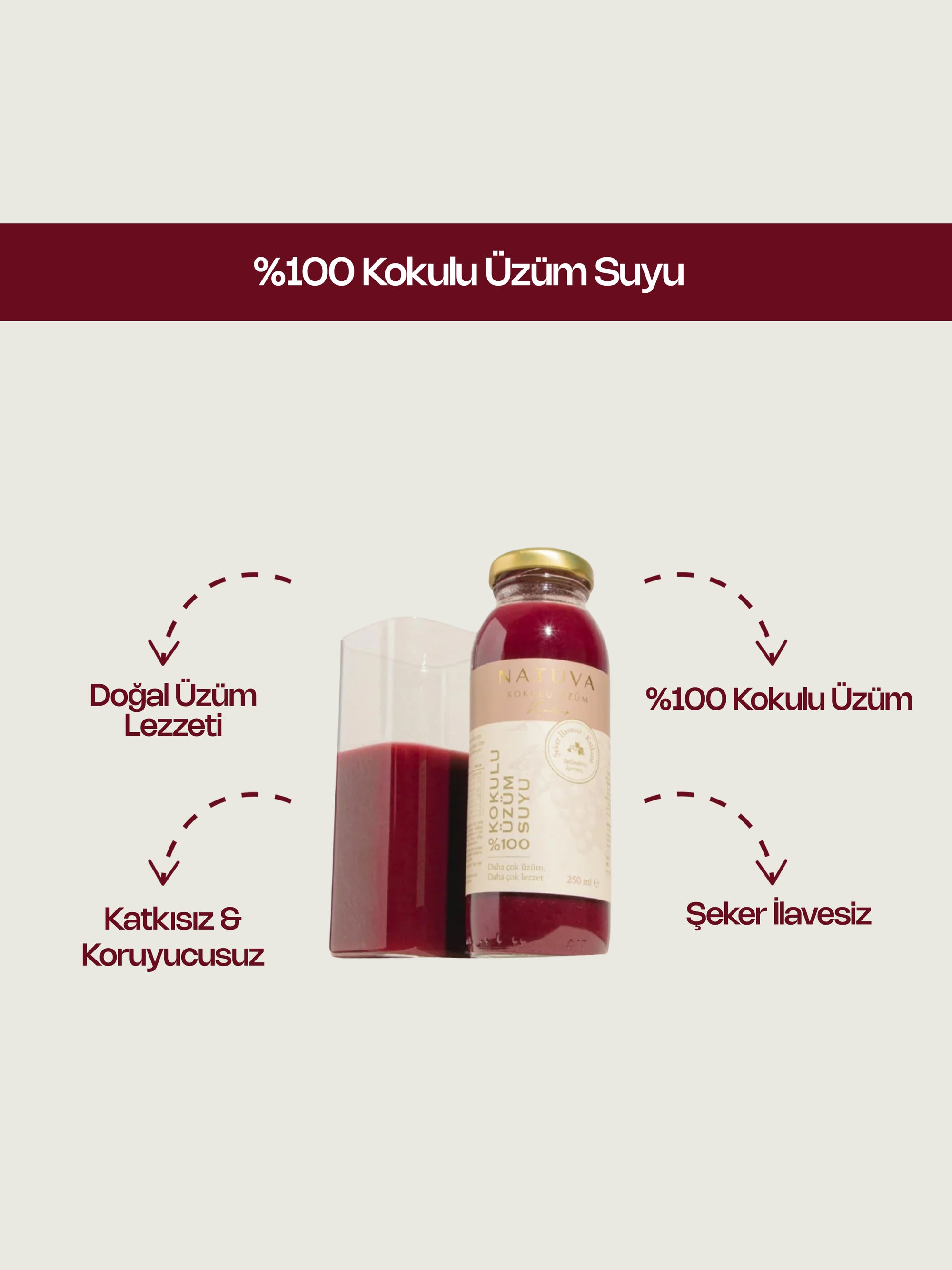 %100 Kokulu Üzüm Suyu