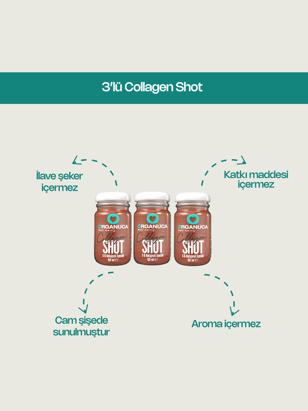 3’lü Collagen Shot 60 Ml (5 gr Kolajen)