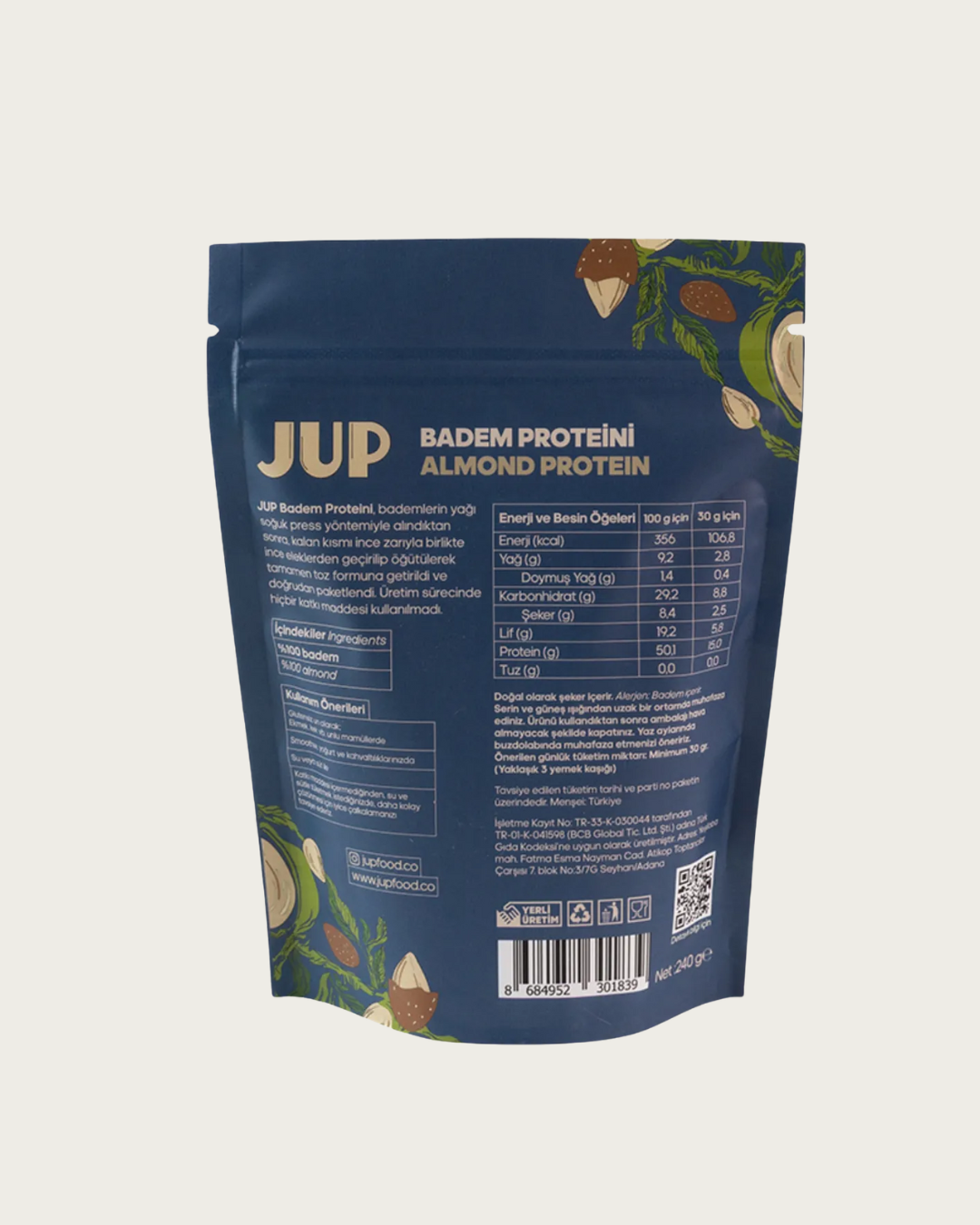 Badem Protein Tozu / Yüksek Proteinli Badem Unu