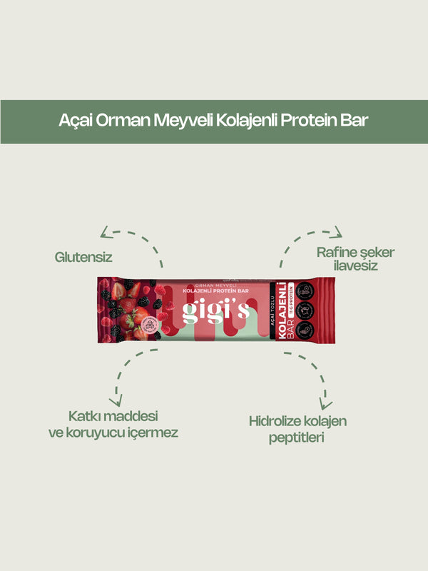 Açai Orman Meyveli Kolajenli Protein Bar
