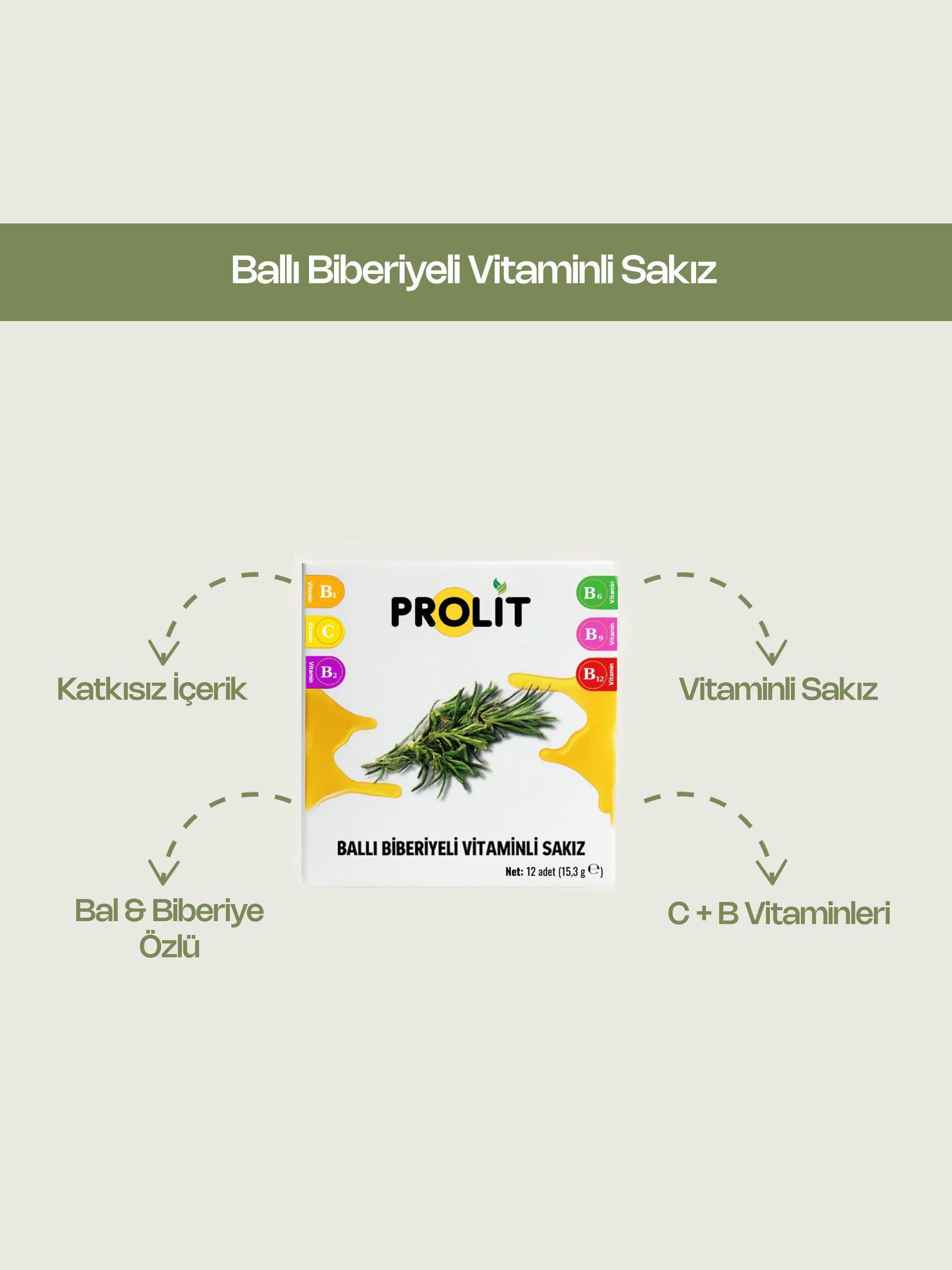 Ballı Biberiyeli Vitaminli Sakız