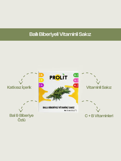 Ballı Biberiyeli Vitaminli Sakız
