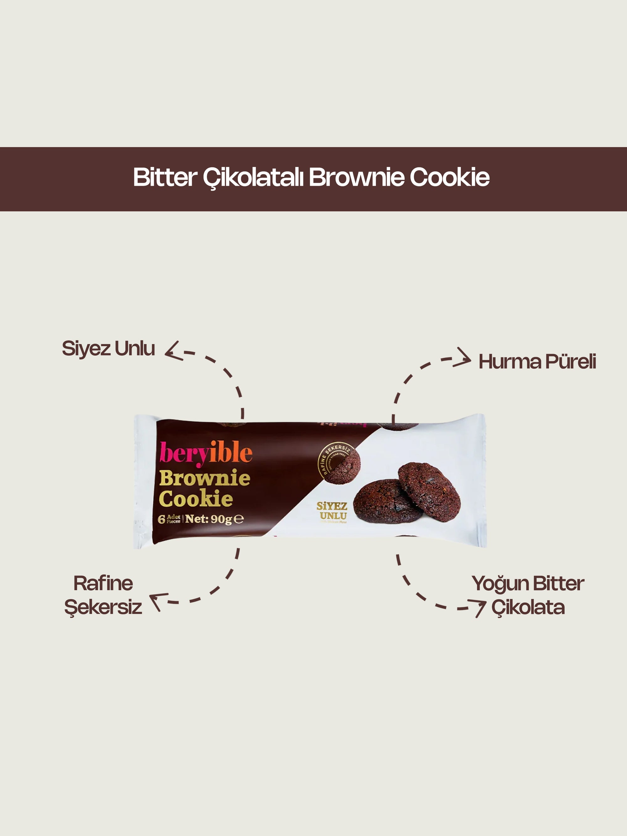 Bitter Çikolatalı Brownie Cookie