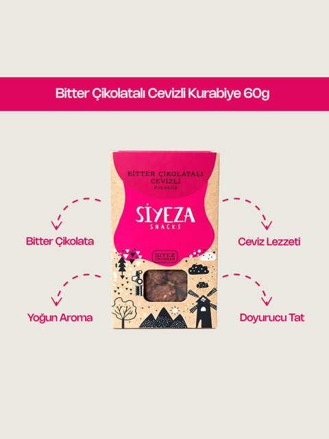 Bitter Çikolatalı Cevizli Kurabiye 60g