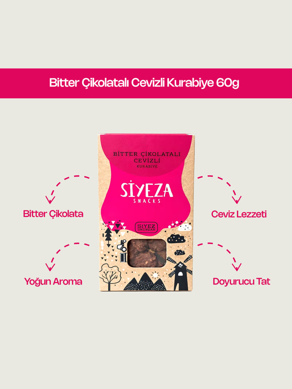 Bitter Çikolatalı Cevizli Kurabiye 60g