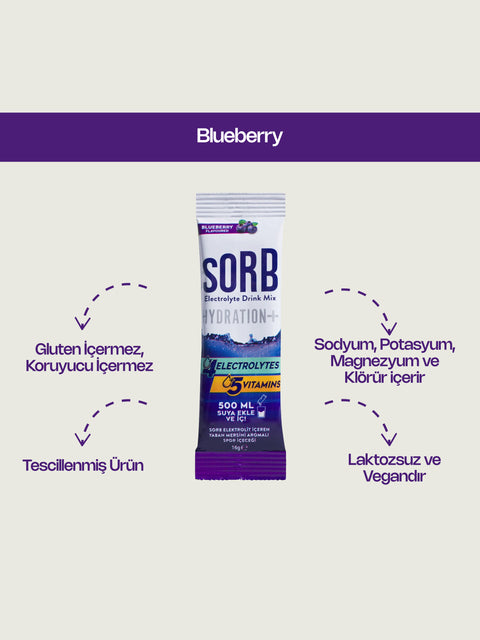 Elektrolitli Blueberry Aromalı İçecek