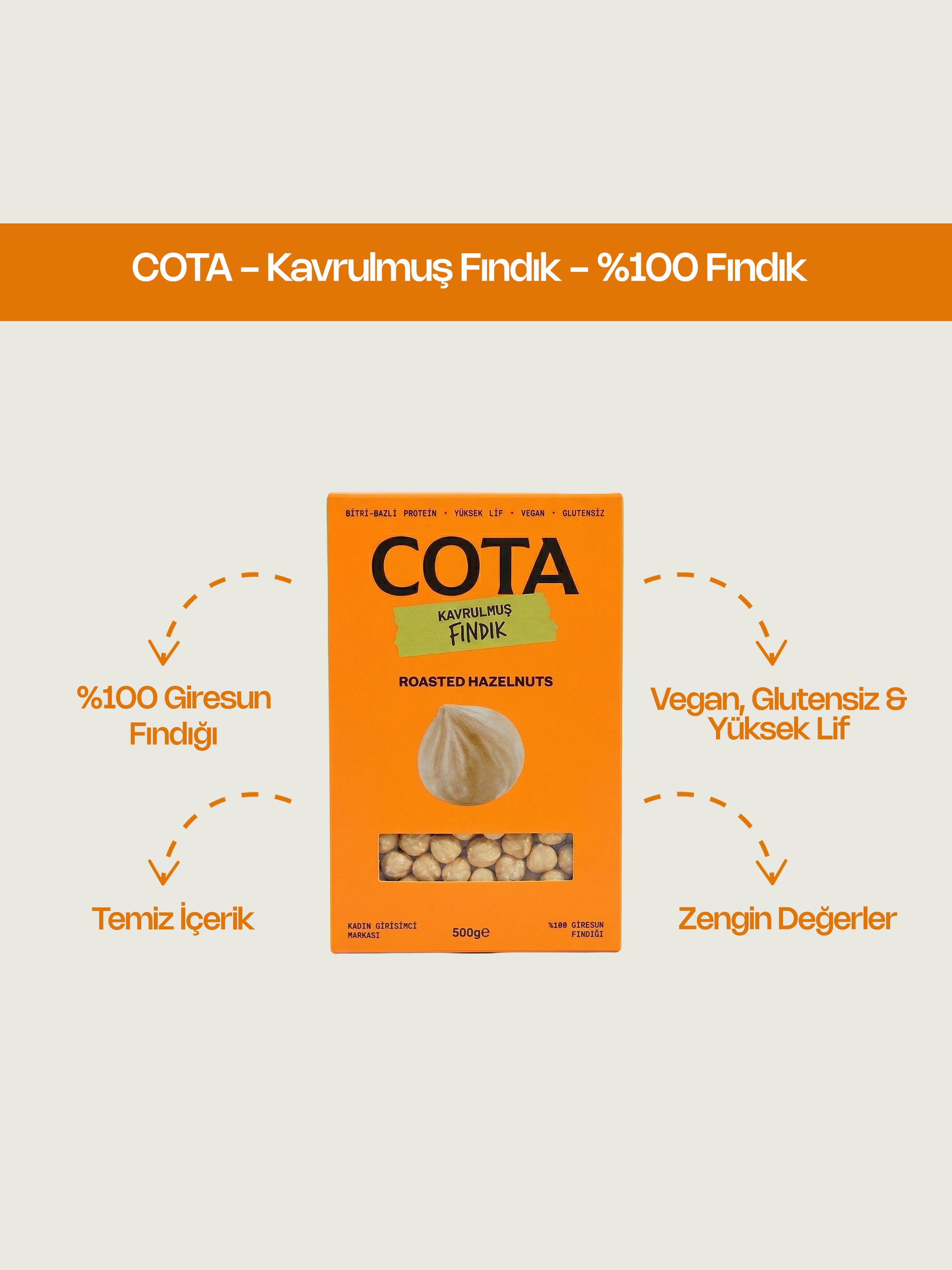 Kavrulmuş Fındık 500 Gr