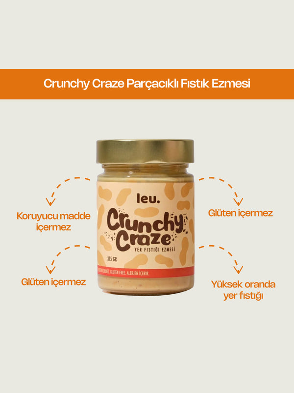 Leu Crunchy Craze Yer Fıstığı Ezmesi - 315 Gr