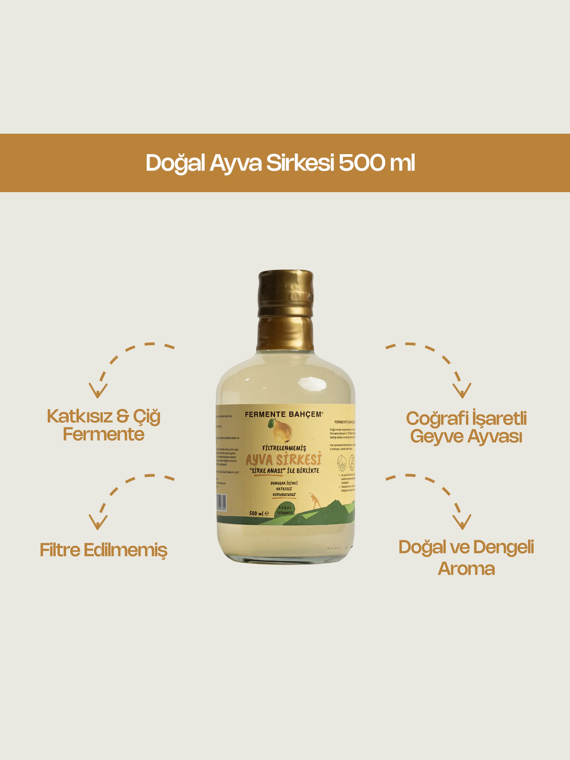 Doğal Ayva Sirkesi 500 ml