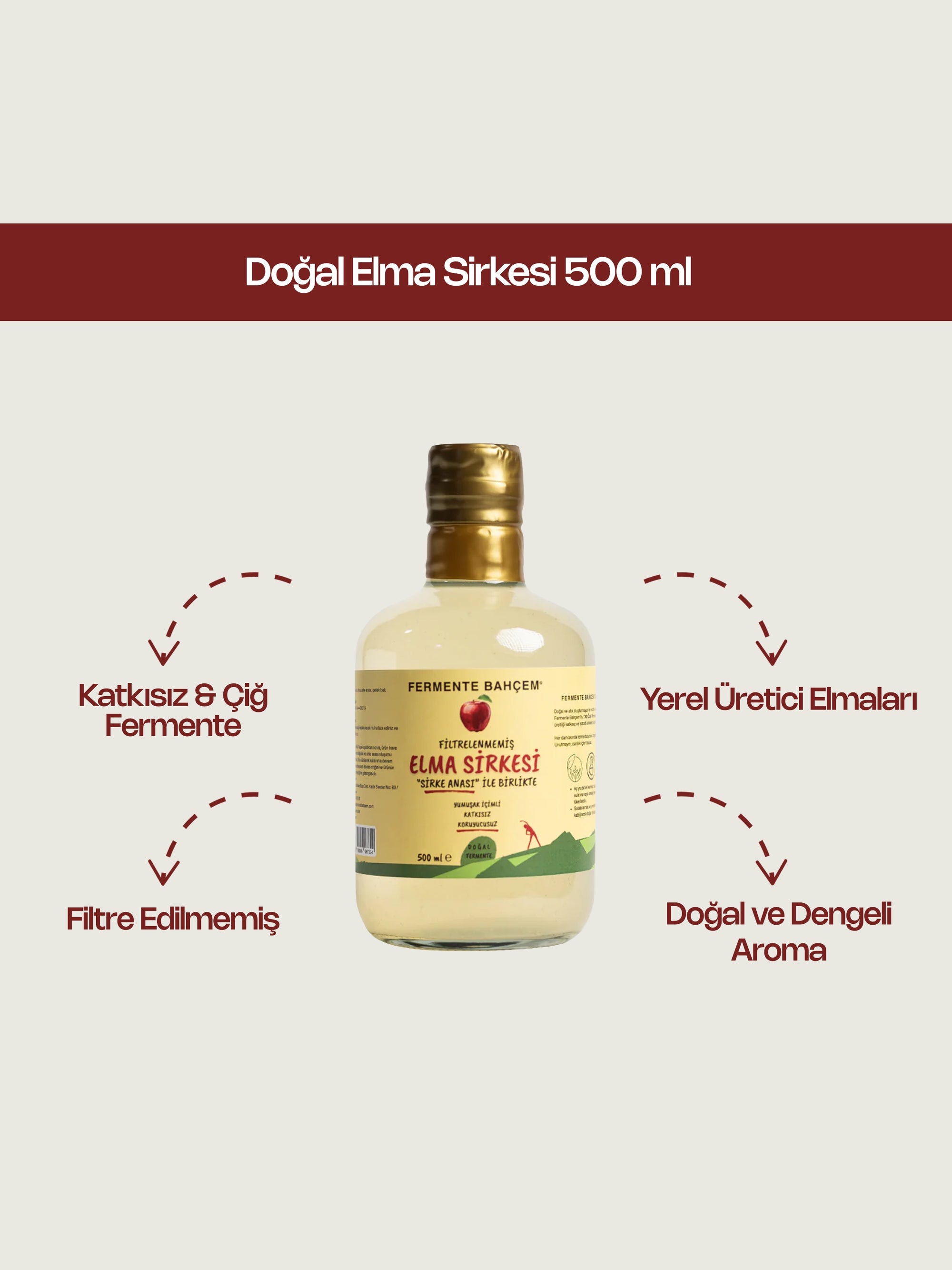 Doğal Elma Sirkesi 500 ml