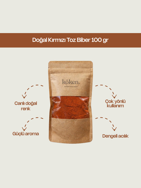 Doğal Kırmızı Toz Biber 100 Gr