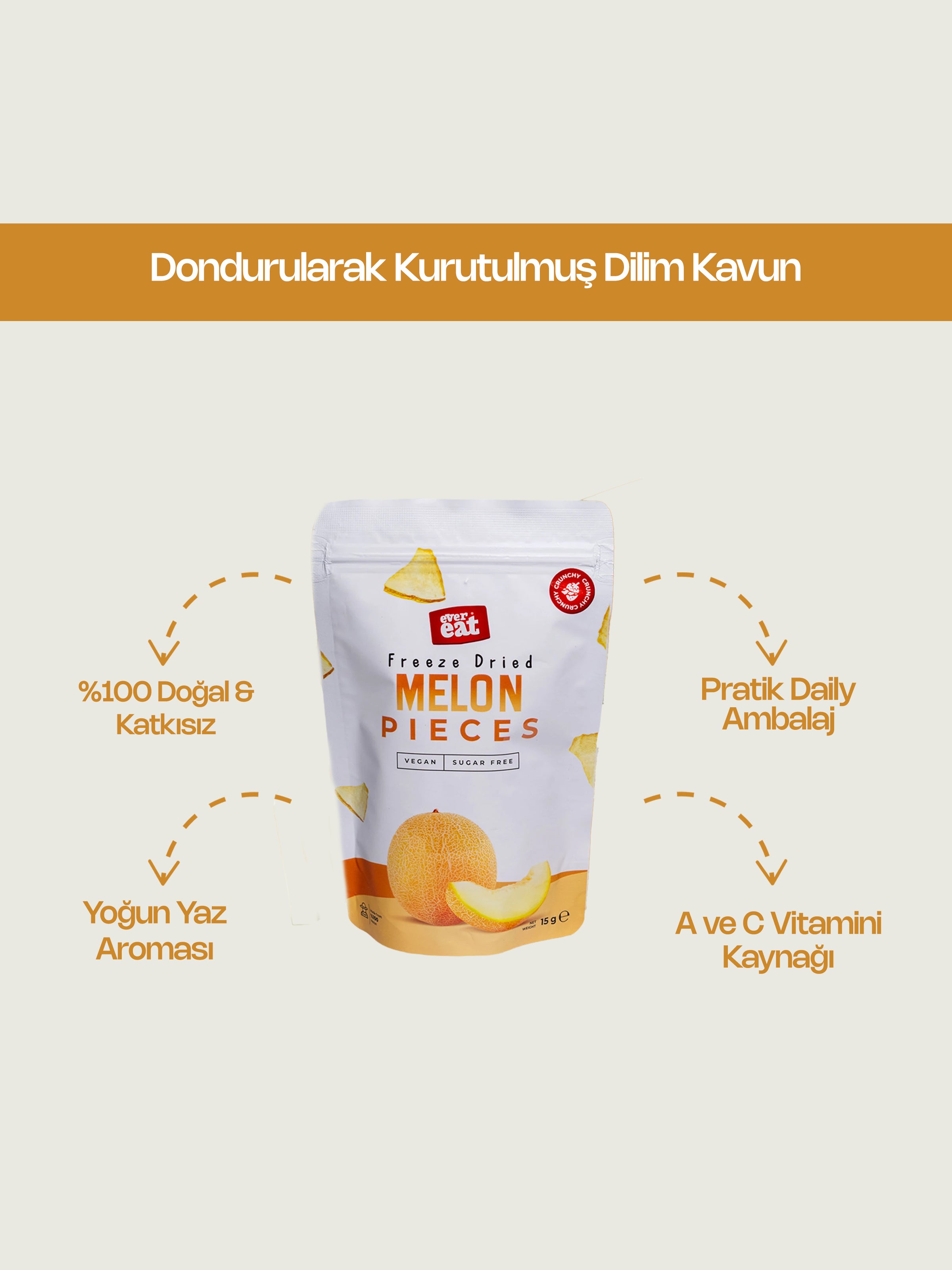 Freeze Dry Çıtır Kavun Cipsi
