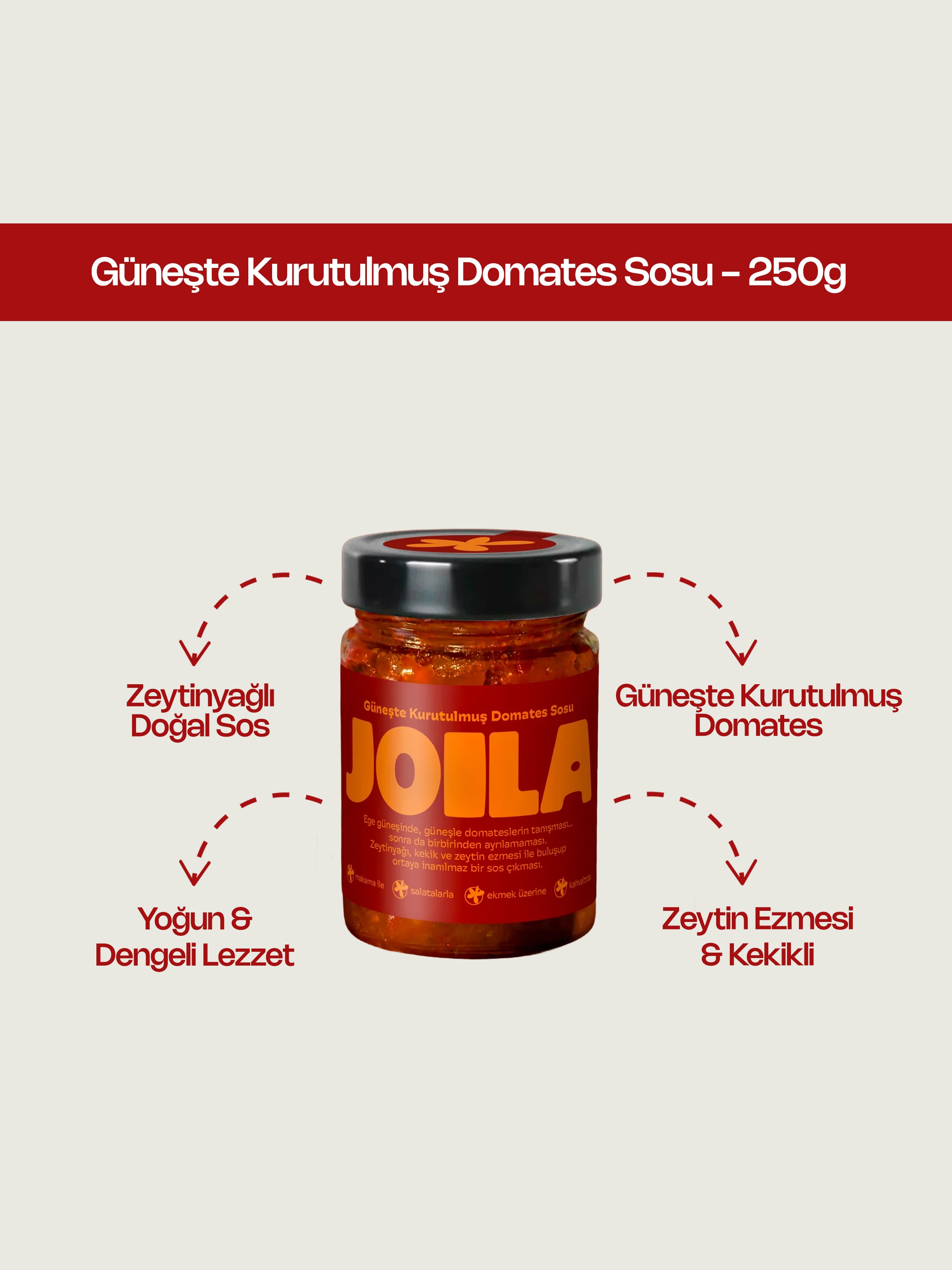 Güneşte Kurutulmuş Domates Sosu - 250g