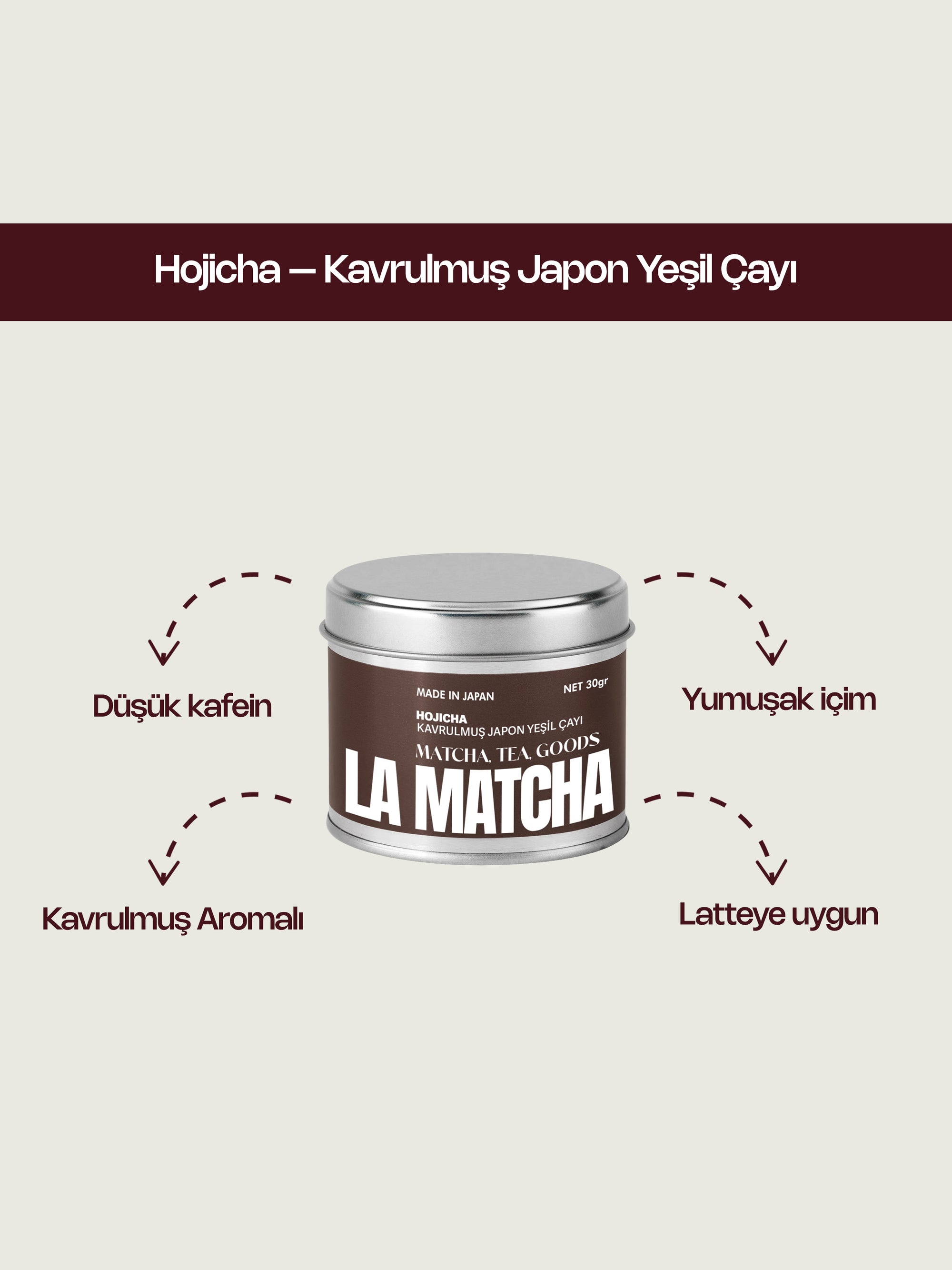 Hojicha – Kavrulmuş Japon Yeşil Çayı 30 Gr