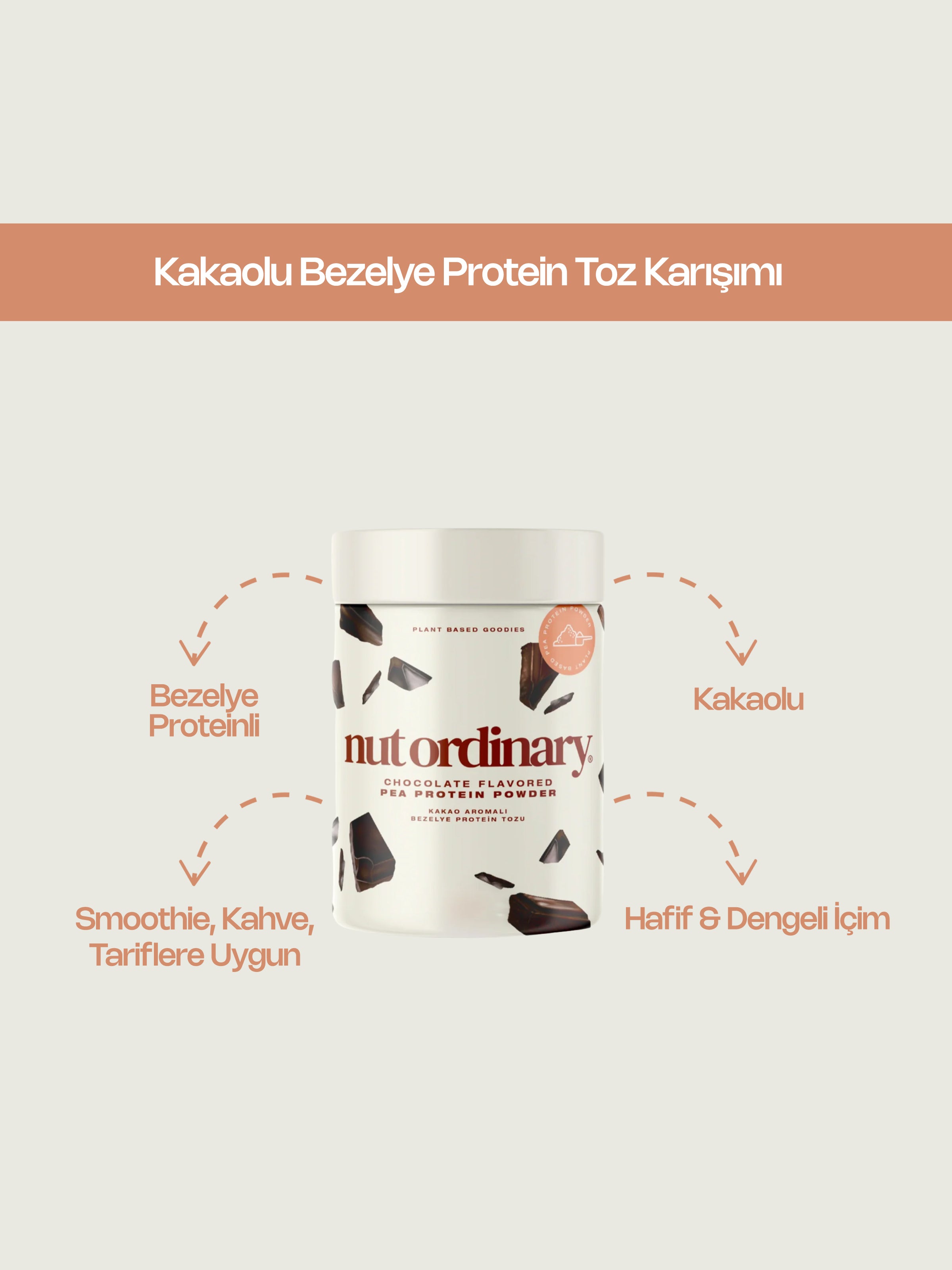 Kakaolu Bezelye Protein Toz Karışımı