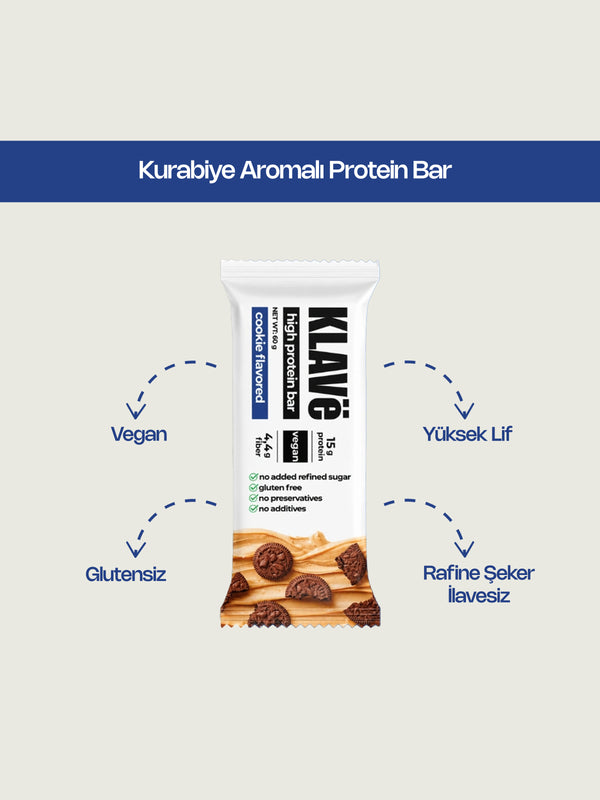 Kurabiye Aromalı Protein Bar GR