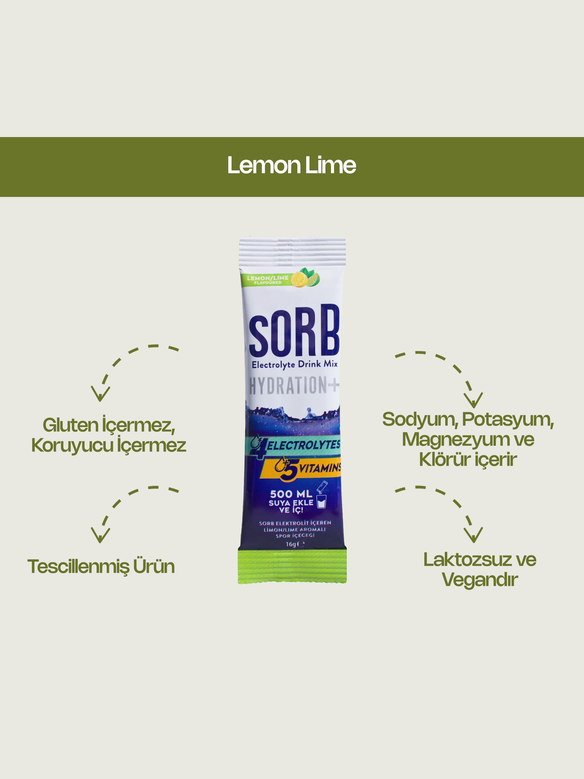 Elektrolitli Lemon Lime Aromalı İçecek