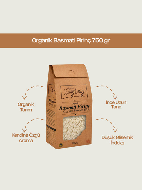 Organik Basmati Pirinç 750 Gr