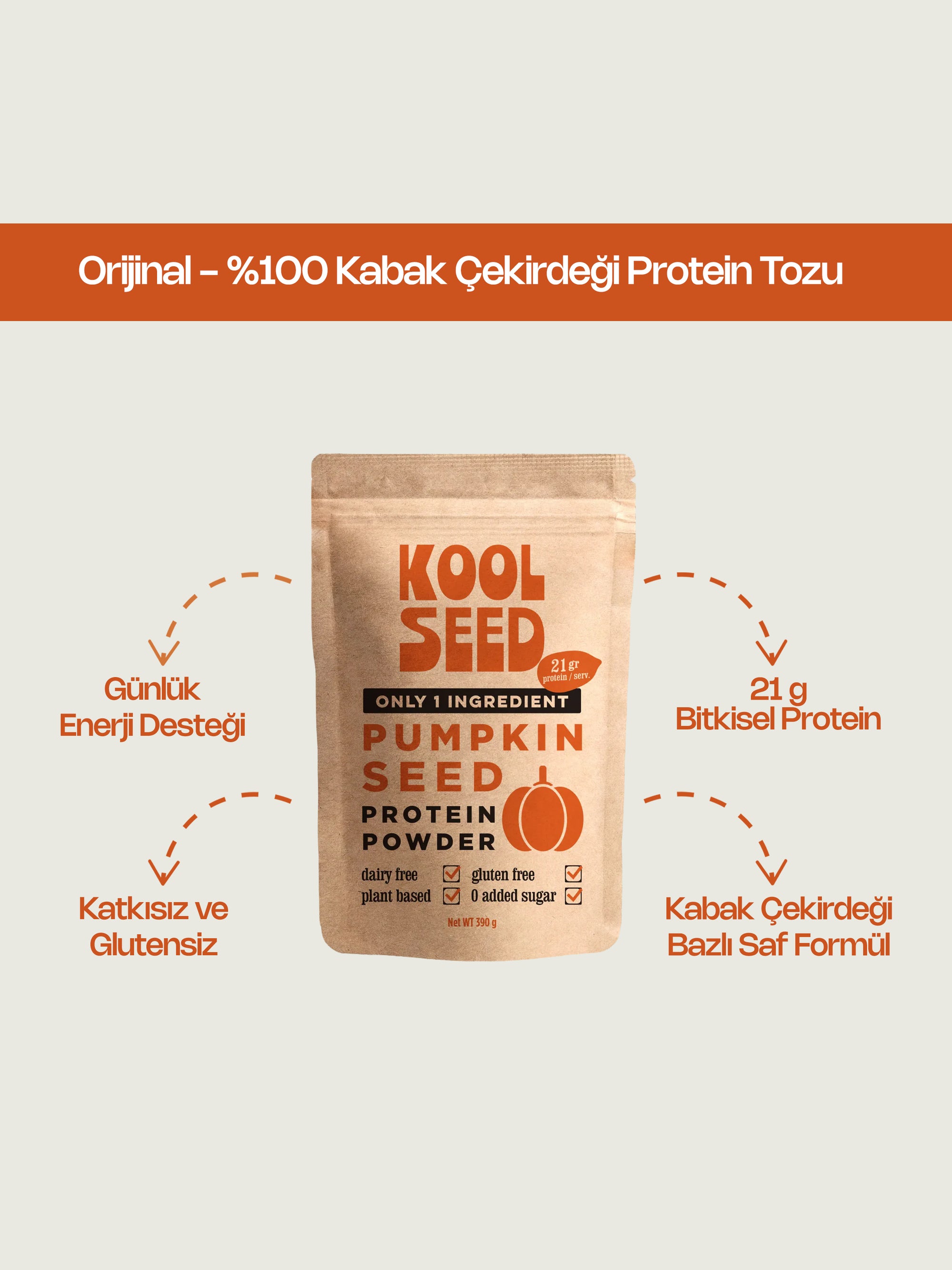 Orijinal - %100 Kabak Çekirdeği Protein Tozu