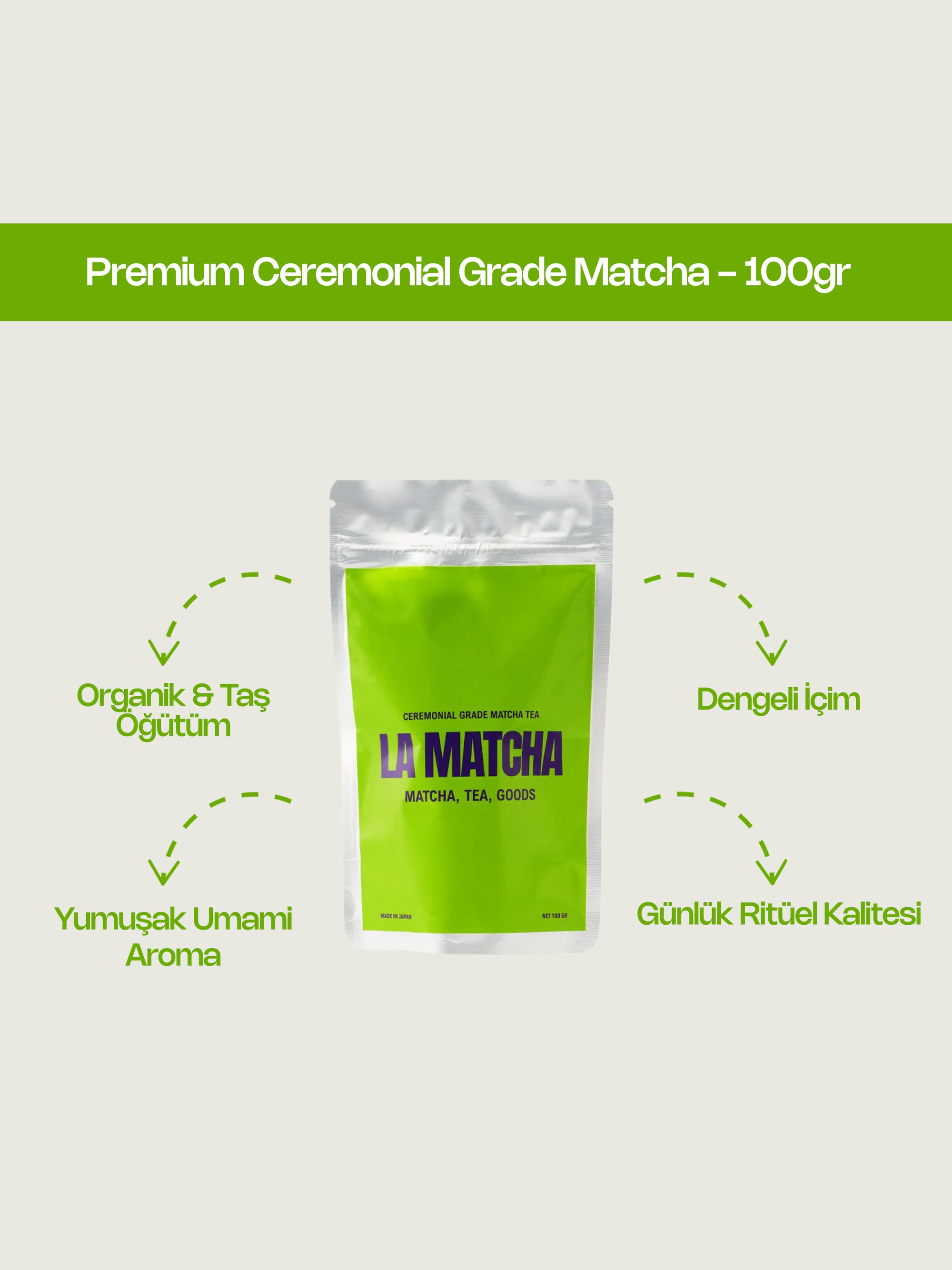 Premium Ceremonial Grade Matcha - 100gr
