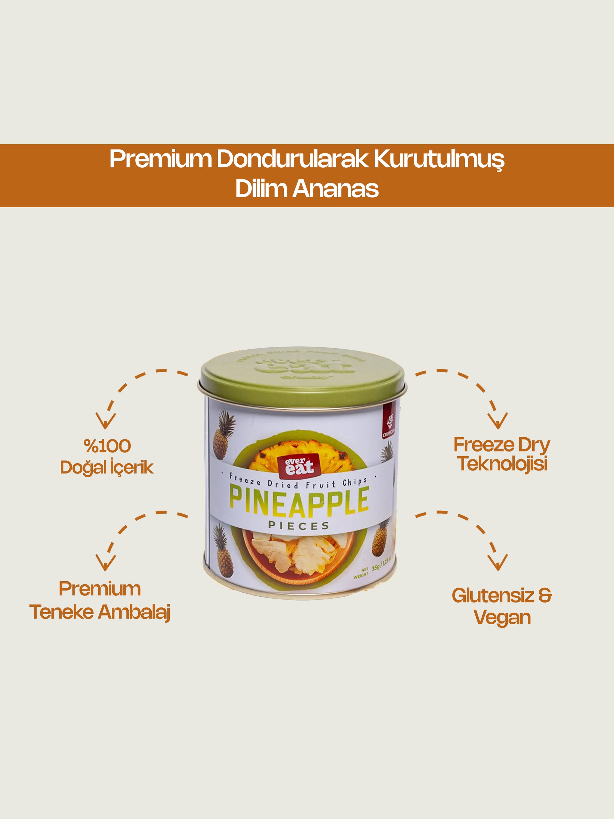 Freeze Dry Çıtır Ananas