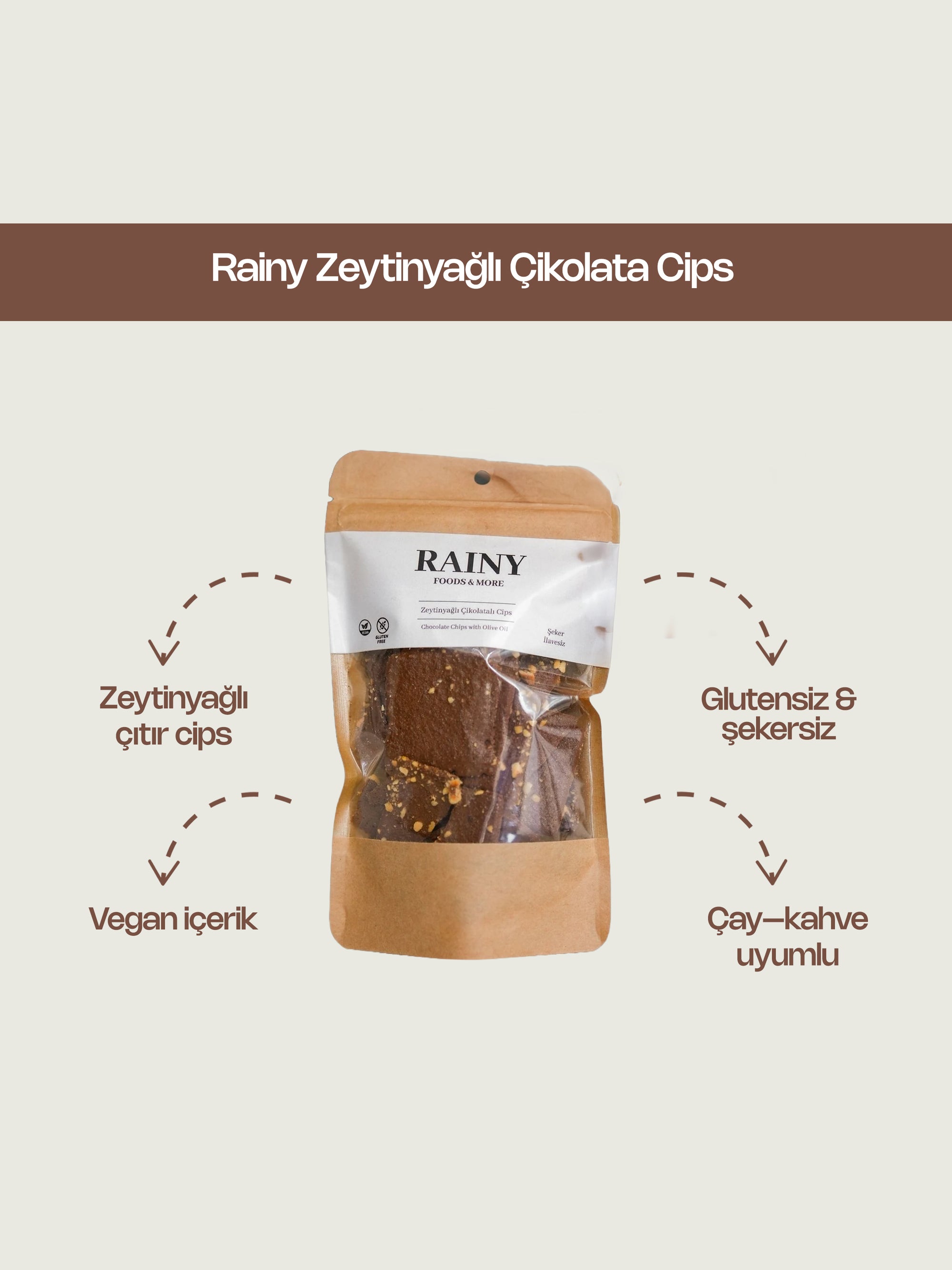 Rainy Zeytinyağlı Çikolata Cips