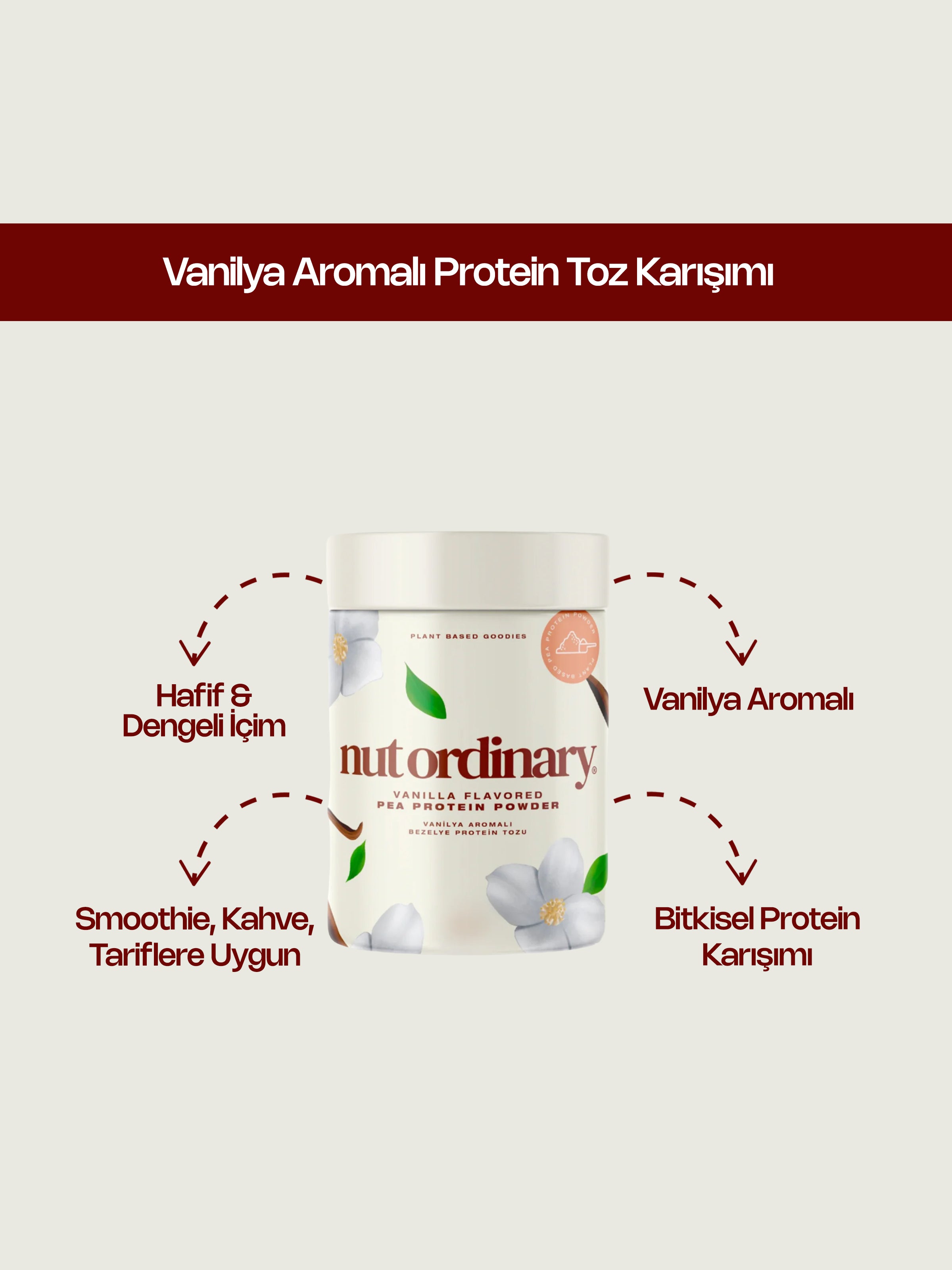 Vanilya Aromalı Protein Toz Karışımı