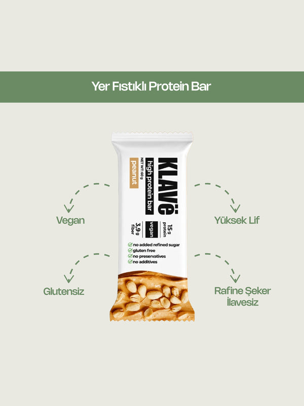 Yer Fıstıklı Protein Bar 60 GR