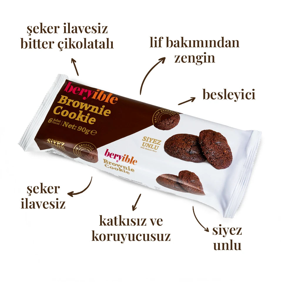 Bitter Çikolatalı Brownie Cookie